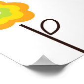 Poster des fleurs rétro (Coin)