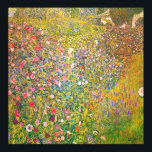Poster des fleurs roses de Gustav Klimt<br><div class="desc">Poster de Gustav Klimt Fleurs roses. Huile sur toile de 1900. Un des plus beaux tableaux paysagers de Klimt, Pink Flower Garden ou Italian Horticultural Landscape, dispose d'un jardin fleuri dans le mélange unique de manneries impressionnistes, expressionnistes et Art nouveau de Klimt. L'oeuvre est une belle peinture à fleurs qui...</div>