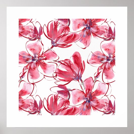 Poster des fleurs rouges (Devant)