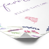 Poster des fleurs sauvages et des papillons favori (Coin)