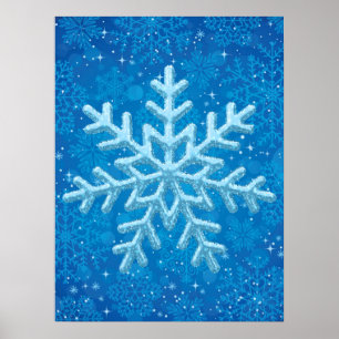 Poster des flocons de neige
