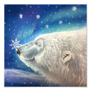 Poster des flocons d'ours polaires