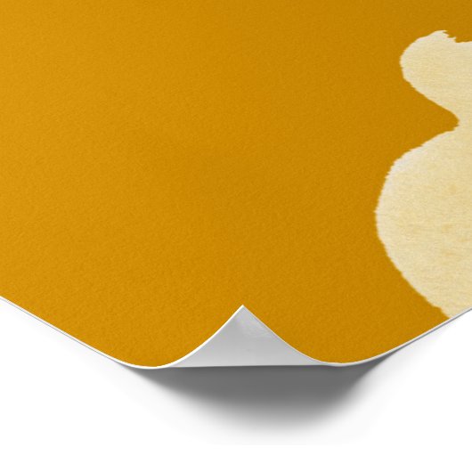 Poster Des formes organiques naïves motif. Aquarelle Abst (Coin)