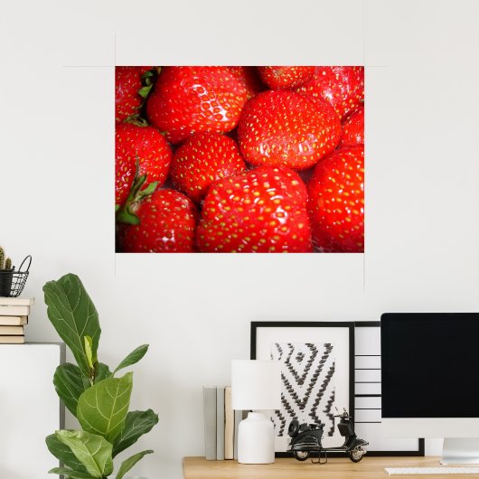 Poster des fraises (Bureau à domicile)