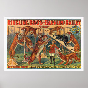 Poster des Frères Barnum et Bailey Tigers