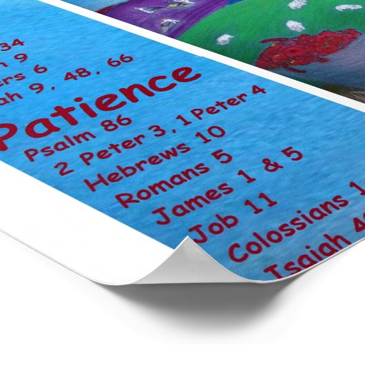 Poster des fruits de l'Esprit avec des versets (Coin)