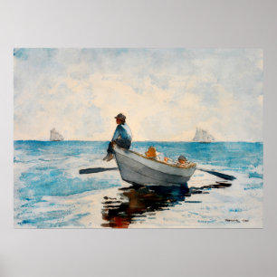 Poster Des garçons dans un dory par Winslow Homer