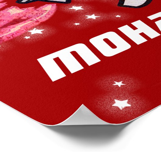 Poster des garçons de l'espace de la fusée rouge (Coin)