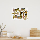 Poster Des gars amusants aux visages stupides (Cuisine)