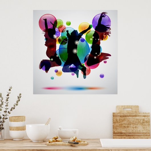 Poster Des gens heureux (Cuisine)