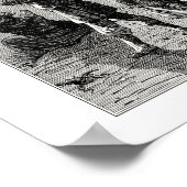 Poster Des gens regardent une éclipse solaire (Coin)