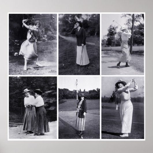Poster des golfeuses vintages (Devant)
