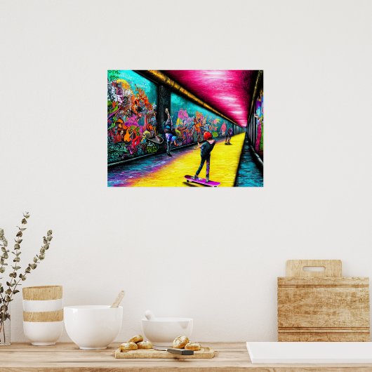 Poster des graffitis en direct (Cuisine)