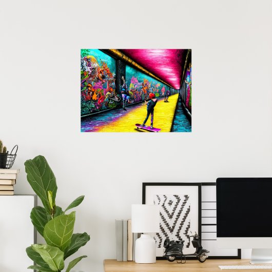 Poster des graffitis en direct (Bureau à domicile)