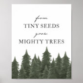 Poster Des Graines Minuscules Cultivent Des Arbres Puissa (Devant)