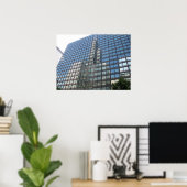 Poster Des gratte-ciels de Chicago vus depuis la rivière (Bureau à domicile)