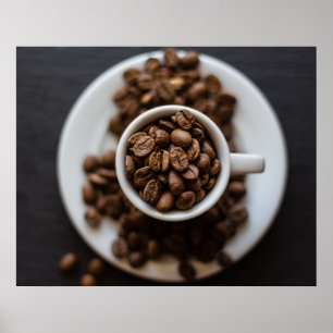 Poster des haricots de café