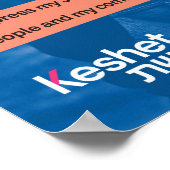 Poster des héros juifs LGBTQ - Koach Baruch Frazie (Coin)