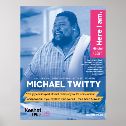 Poster des héros juifs LGBTQ - Michael Twitty (Devant)
