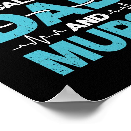 Poster Des Hommes Bénis D'Être Appelés Papa Et Murse Nurs (Coin)