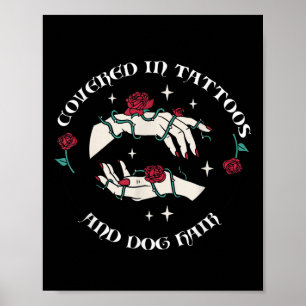 Poster Des Hommes Couverts De Tatouages Et De Tatouages D