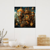 Poster des horloges Steampunk (Cuisine)