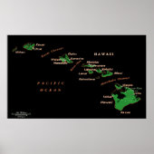 Poster des îles Hawaii (Devant)