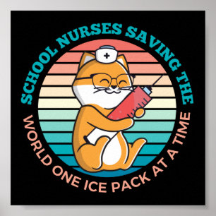 Poster Des Infirmières Sauvons Le Monde Un Pack De Glace