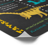 Poster des jalons de l'anniversaire - Dinosaures (Coin)