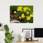 Poster des jonquilles jaunes (Bureau à domicile)