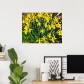 Poster des jonquilles jaunes de printemps (Bureau à domicile)