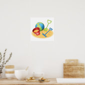 Poster des jouets de plage (Cuisine)