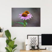 Poster des jumeaux à fleurs de cône violet (Bureau à domicile)