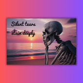 Poster Des larmes silencieuses tachent profondément |