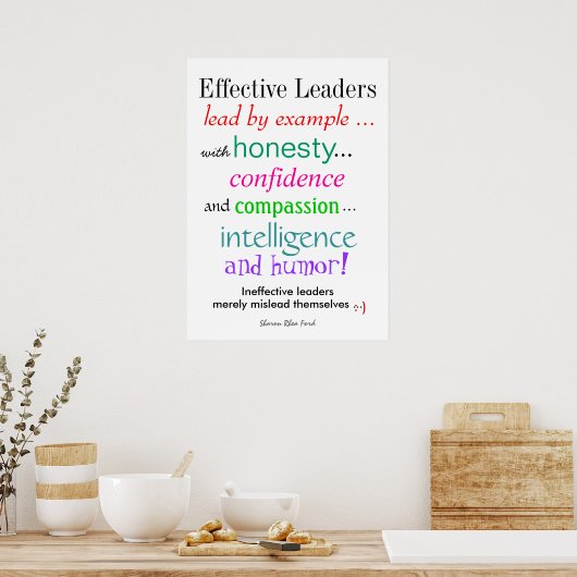 Poster des leaders efficaces - Humour (Cuisine)