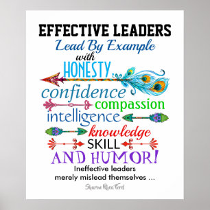 Poster des leaders efficaces - Humour