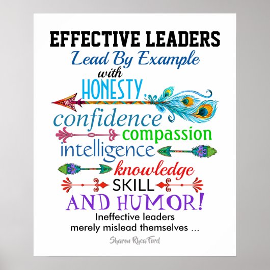 Poster des leaders efficaces - Humour (Devant)