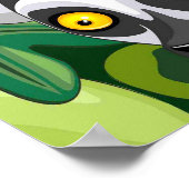 Poster Des lémuriens de Madagascar dans la jungle exotiqu (Coin)