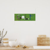 Poster des lettres d'image de golf (Cuisine)