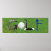Poster des lettres d'image de golf (Devant)