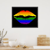 Poster des lèvres arc-en-ciel (Cuisine)
