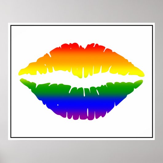 Poster des lèvres arc-en-ciel (Devant)