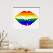 Poster des lèvres arc-en-ciel (Cuisine)