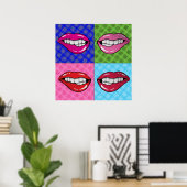 Poster des lèvres Pop Art (Bureau à domicile)