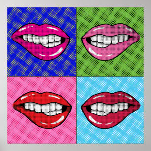 Poster des lèvres Pop Art