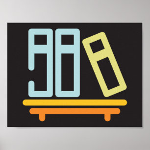 Poster Des Livres Sur Une Étagère