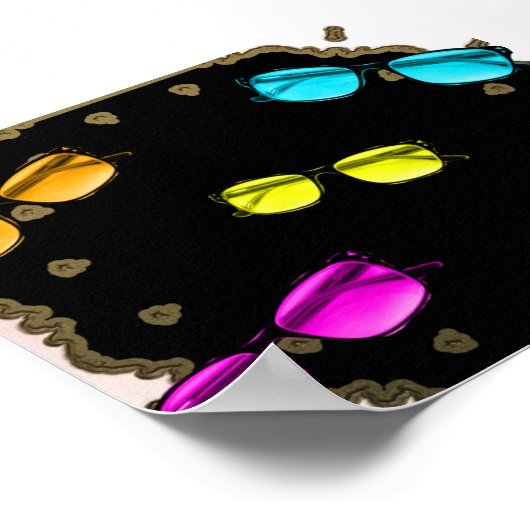 Poster des lunettes de vue colorées (Coin)