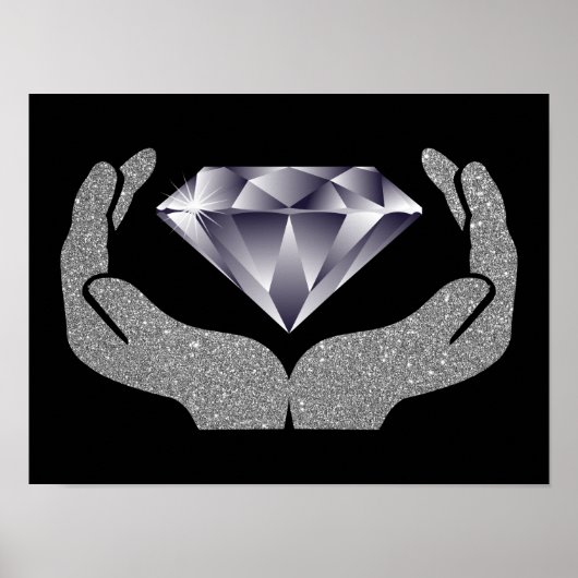 Poster des mains en diamant (Devant)
