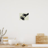 Poster des mains noires avec ongles peints (Cuisine)