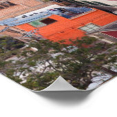 Poster Des maisons colorées sur la colline (Coin)